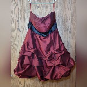 Lipsy Burgundy and Black Formal Kids Dress
